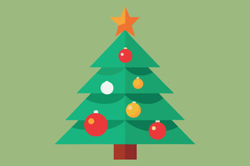 christmas tree vector illustration