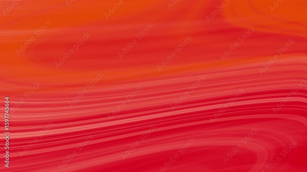 Poster abstract design with flowing lines of red and orange tones.