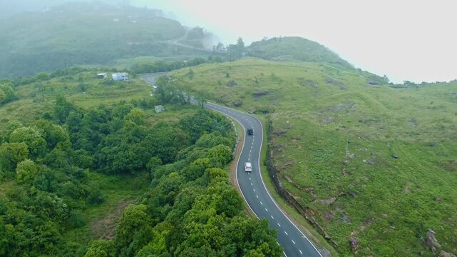 Drone video of Meghalaya's natural beauty.