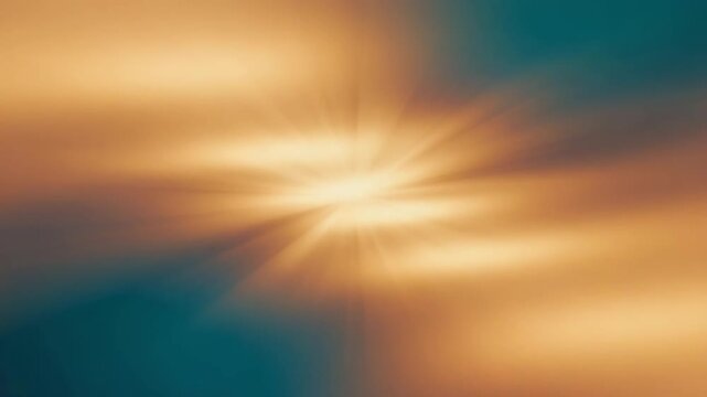 A dynamic and hypnotic abstract background with a radial blur effect, featuring a beautiful color contrast of amber gold and deep teal.
