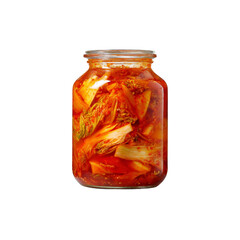 Jar of Homemade Kimchi, Traditional Korean Fermented Cabbage