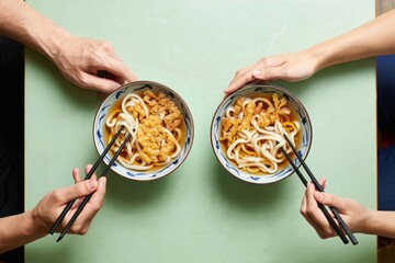 Delightful Noodle Sharing Experience