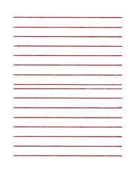 A white background with red lines