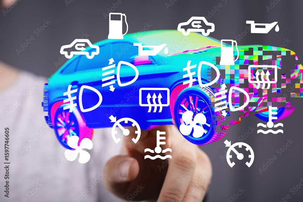 Poster understand your car's warning lights. learn the meaning of each symbol and what to do.