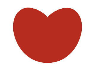 赤いハートのイラスト素材