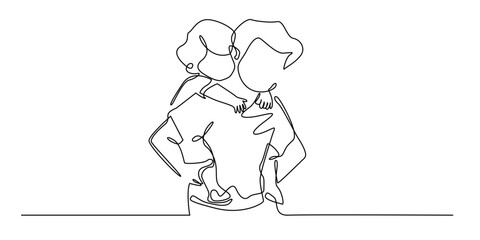 Minimalist continuous line art of a father carrying a child on his shoulders.Simple modern design with a one-line drawing style.Perfect for banners,family-themed illustrations,Father's Day designs