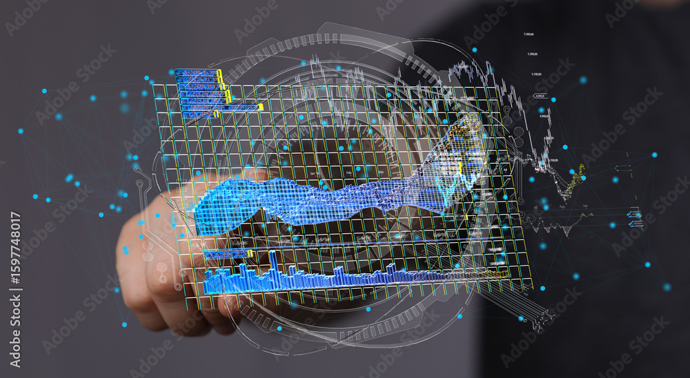 Poster visualize complex data with interactive 3d charts. perfect for presentations and reports.