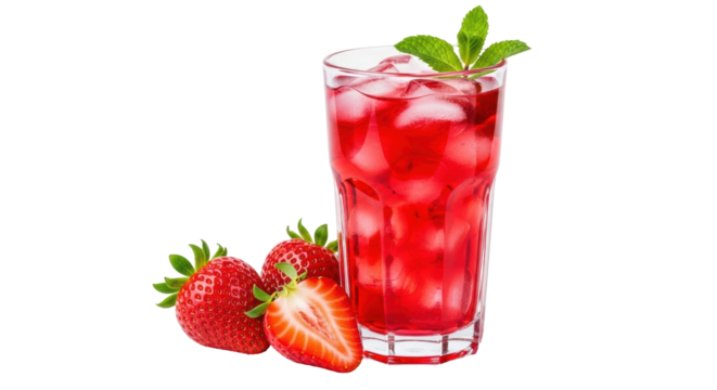 Isolated Strawberry Drink