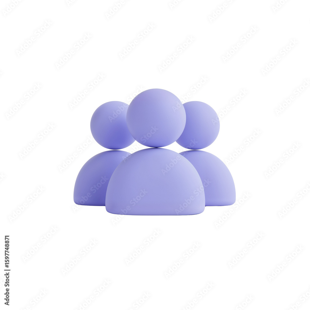 Poster abstract minimalistic representation of a team or group in a clean transparent space