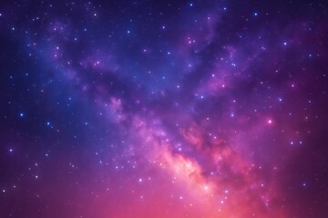 Naklejka premium Vibrant cosmic galaxy with stars.