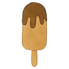 Rich Brown Layered Ice Cream Popsicle Dessert Design