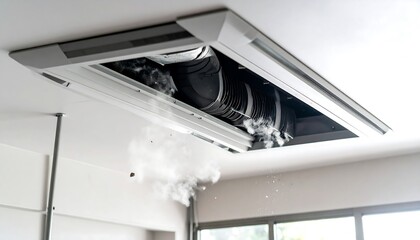 Ceiling air vent, steam, malfunction