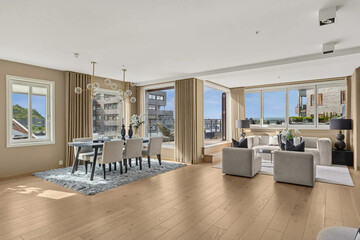 modern luxury dining room interior
