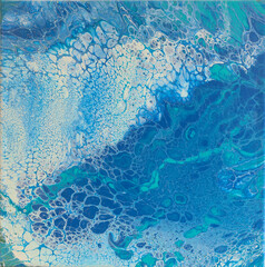 Vibrant Oceanic Flow of Abstract Blue