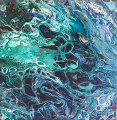 Vibrant Oceanic Flow of Abstract Blue