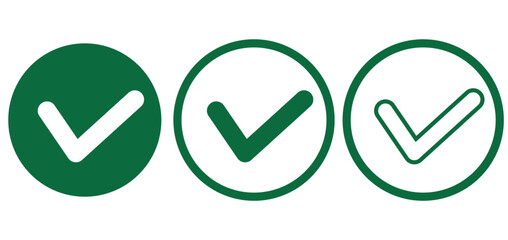 Collection of checklist icons in different models for websites and graphic resources.