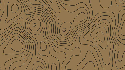 Abstract topographic lines on a warm brown background.Contour map pattern with a rustic, earthy feel.