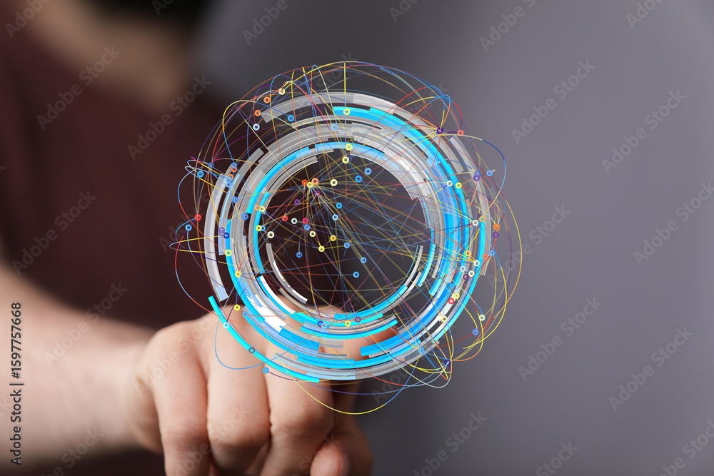 Poster abstract technology background. global network connection. digital future. innovation concept.
