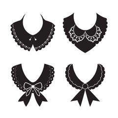 detachable lace collar silhouette set bundle