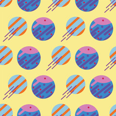 Colorful galaxy repeat vector pattern illustration