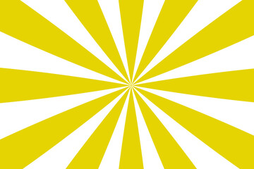 Vibrant yellow and black radial burst pattern creating a dynamic sunburst effect isolated on transparent background