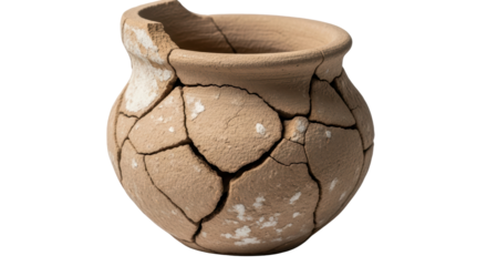 Isolated broken pottery