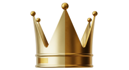 Isolated golden crown