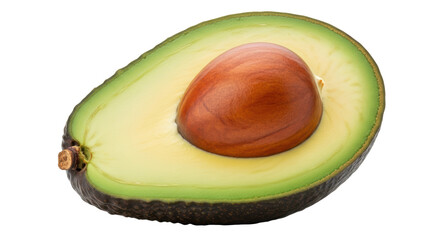 Isolated Cut Avocado
