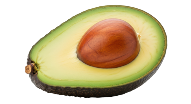 Isolated Cut Avocado - Powered by Adobe