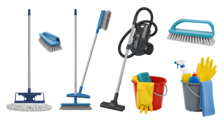 Essential Cleaning Supplies Collection for Home and Office