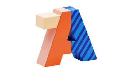 Isolated Abstract Letter A