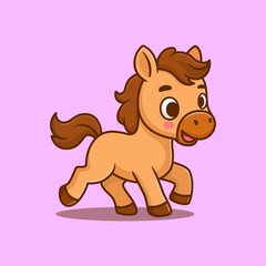 Fototapeta premium Cute walking hand cartoon vector icon illustration animal nature icon isolated