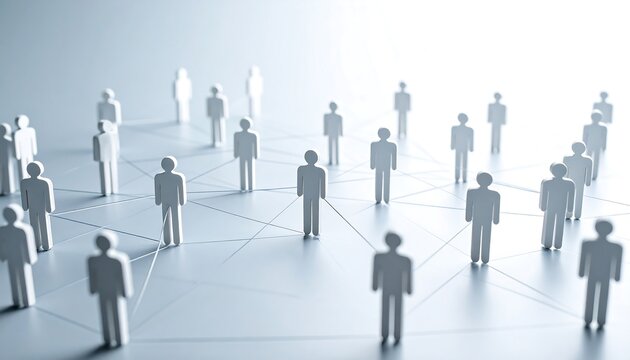 Abstract network of people