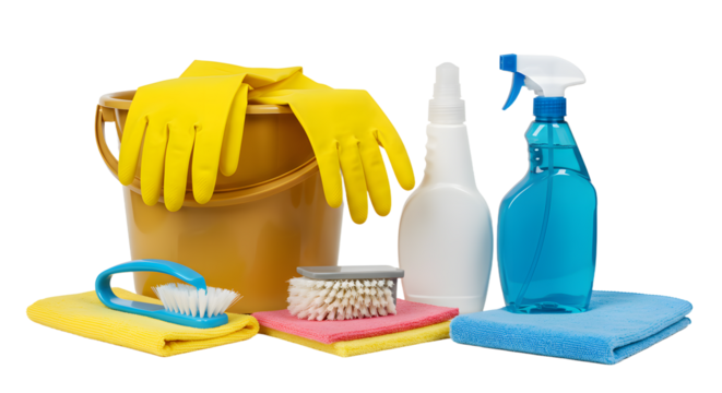 Cleaning Supplies and Tools for Household Maintenance and Sanitization