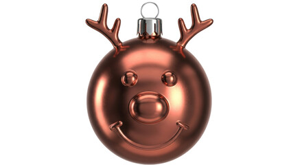 Isolated Christmas Reindeer Ornament