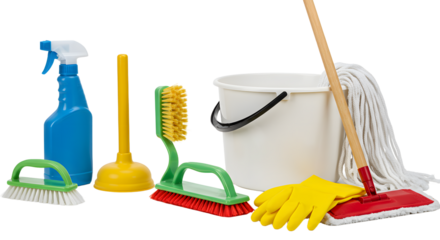 Cleaning Supplies Kit with Spray Bottle, Mop, Brush, Gloves, Bucket and Floor Cleaning Tools