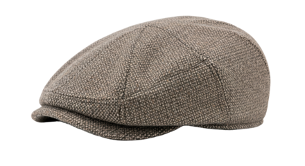 Isolated Tweed Flat Cap