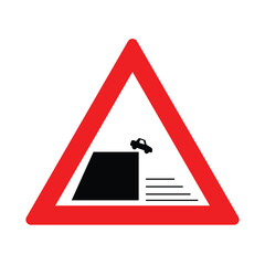 Triangle Unprotected Body of Water Ahead