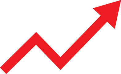 Up Arrow Icon – Growth and Progress Symbol Vector on White Background
