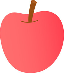 Cute Korean Apple Illustration for Chuseok & Traditional Festivals