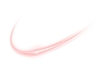 Red curved energy line PNG on transparent background. Shiny abstract wave with motion flow, perfect for futuristic speed illustrations, overlays, and glowing light effects.