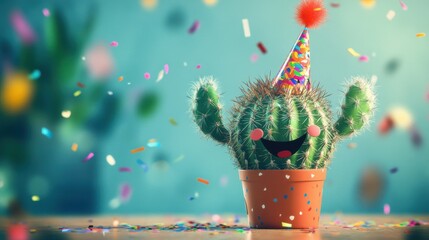Isolated green cactus in a terracotta pot with no background, clean and sharp edges, perfect for design cutouts