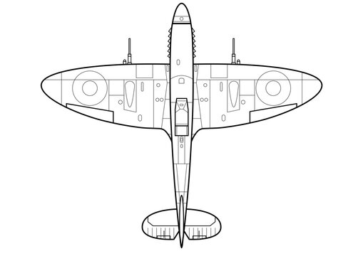 RAF Supermarine Spitfire fighter plane of WW2
