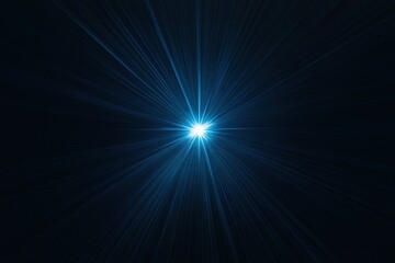Naklejka premium An isolated blue blink sun ray light effect background lighting flare.