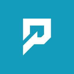 Geometric Letter P Logo Design Vector Template