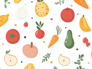 seamless pattern with vegetables