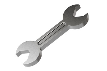 3d Wrench tool equipment icon. Realistic metallic mechanic tool concept. Building tools spanner wrench isolated on white transparent background. Minimal cartoon cute smooth. Spanner tool. 3d render.