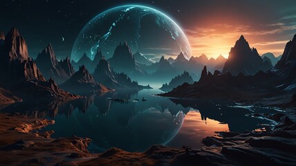 sunrise over the mountains