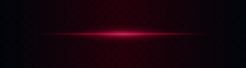 Flash line. Thin horizontal light flare with blurred glow and soft diffusion. Minimal composition on transparent background with high contrast and sleek symmetry.