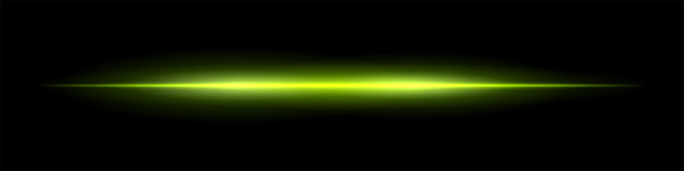 Horizontal glowing beam with soft blurred edges and bright center. Smooth gradient spreads across background forming minimal futuristic light effect.